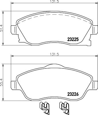 Brake Pad Set, disc brake (T5128)