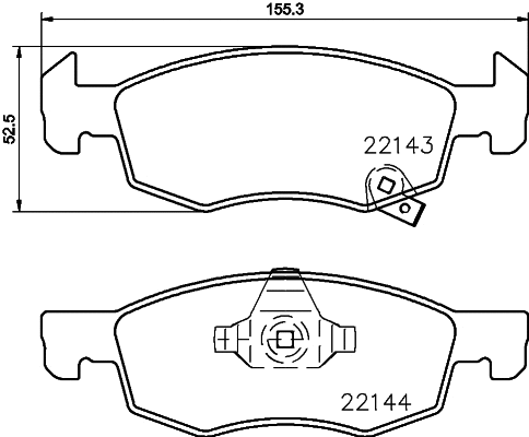 Brake Pad Set, disc brake (T2449)