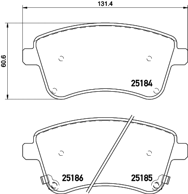 Brake Pad Set, disc brake (T1973)