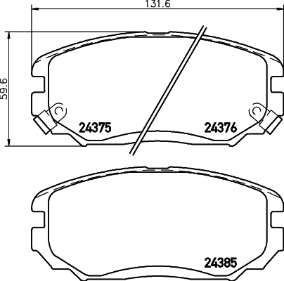 Brake Pad Set, disc brake (T1611)