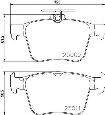 Brake Pad Set, disc brake (T1977)