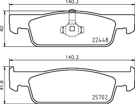 Brake Pad Set, disc brake (T4174)
