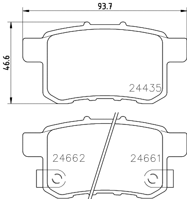 Brake Pad Set, disc brake (T1733)
