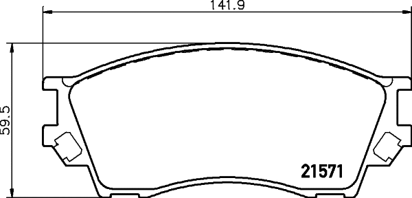 Brake Pad Set, disc brake (T3100)