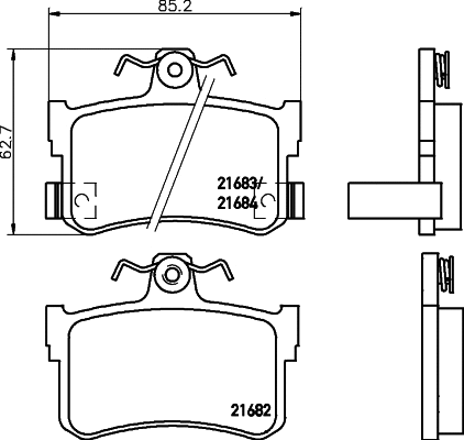Brake Pad Set, disc brake (T5139)