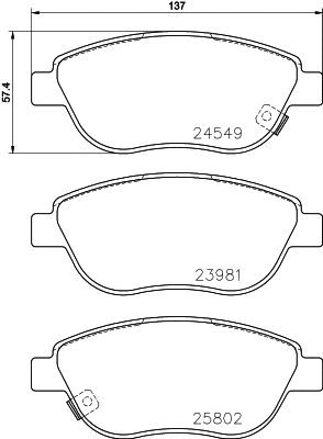 Brake Pad Set, disc brake (T2267)