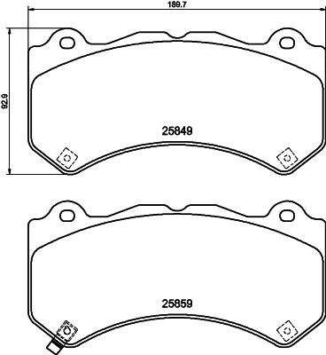 Brake Pad Set, disc brake (T2288)