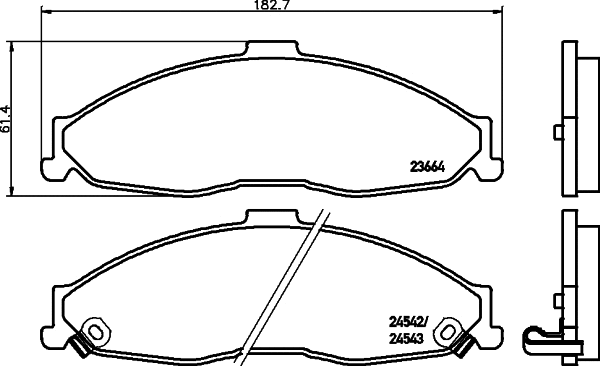 Brake Pad Set, disc brake (T1705)