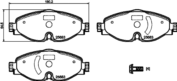 Brake Pad Set, disc brake (T2502)
