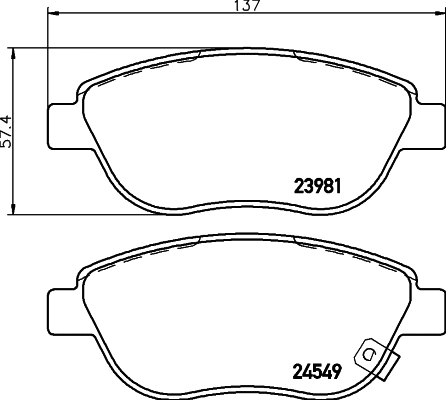 Brake Pad Set, disc brake (T1704)