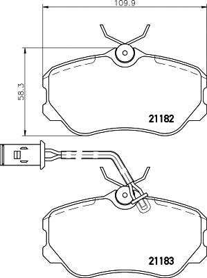 Brake Pad Set, disc brake (T5046)