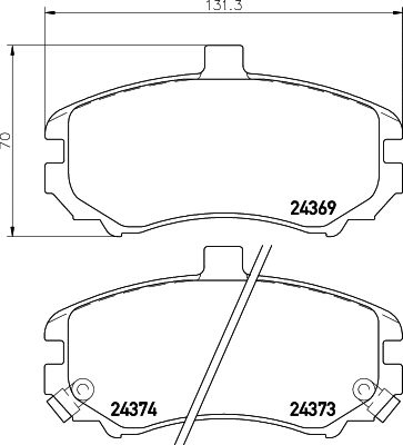 Brake Pad Set, disc brake (T1612)