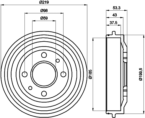 Brake Drum (60902)