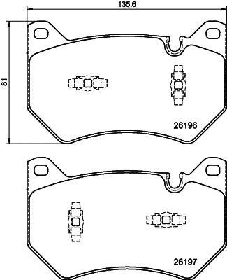 Brake Pad Set, disc brake (T2829)