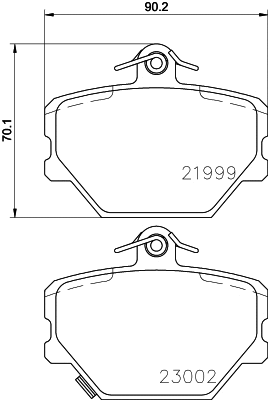 Brake Pad Set, disc brake (T1176)