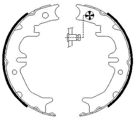 Brake Shoe Set, parking brake (H1813)