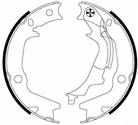 Brake Shoe Set, parking brake (H1703)