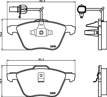 Brake Pad Set, disc brake (T1195)