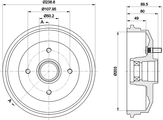 Brake Drum (61429)
