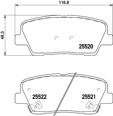 Brake Pad Set, disc brake (T2384)