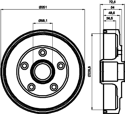 Brake Drum (62905)