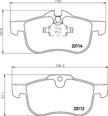 Brake Pad Set, disc brake (T1197)