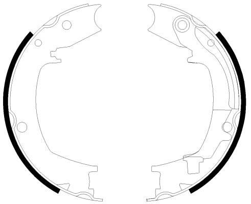 Brake Shoe Set, parking brake (H9910)