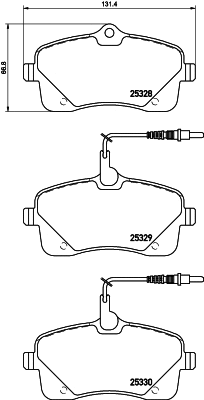 Brake Pad Set, disc brake (T2145)