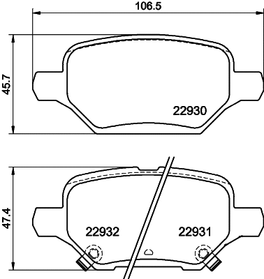 Brake Pad Set, disc brake (T4185)