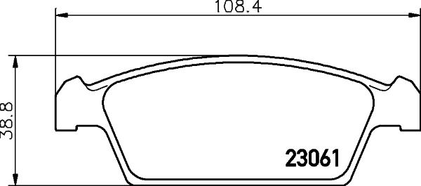 Brake Pad Set, disc brake (T3091)