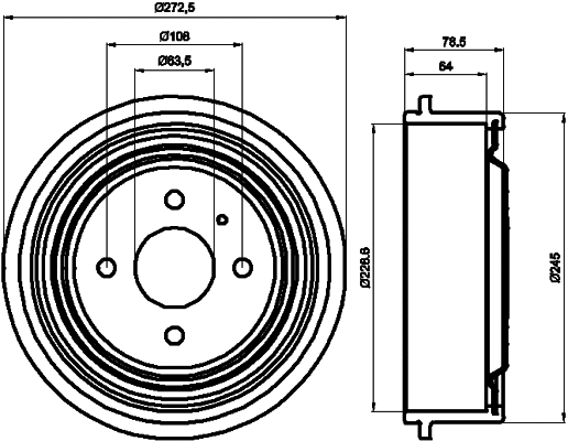 Brake Drum (61004)