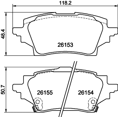 Brake Pad Set, disc brake (T2853)