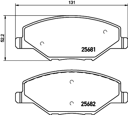 Brake Pad Set, disc brake (T2204)