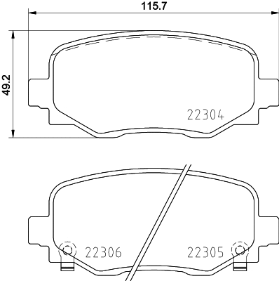 Brake Pad Set, disc brake (T2446)