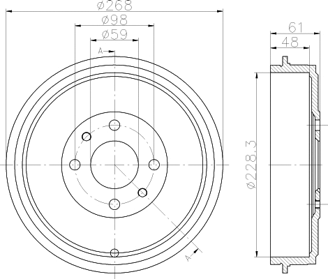 Brake Drum (61343)