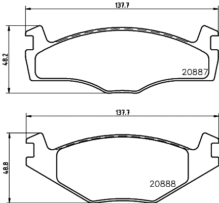 Brake Pad Set, disc brake (T0388)