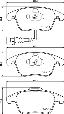 Brake Pad Set, disc brake (T2293)
