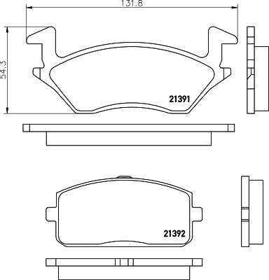 Brake Pad Set, disc brake (T0050)
