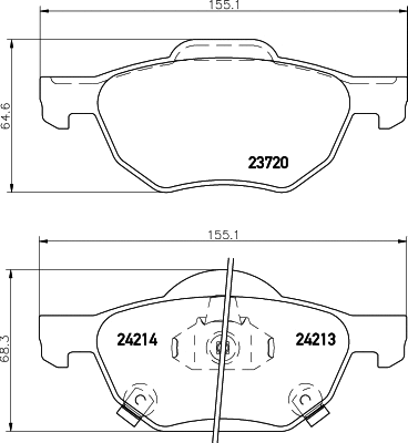 Brake Pad Set, disc brake (T1397)