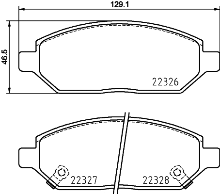 Brake Pad Set, disc brake (T2584)