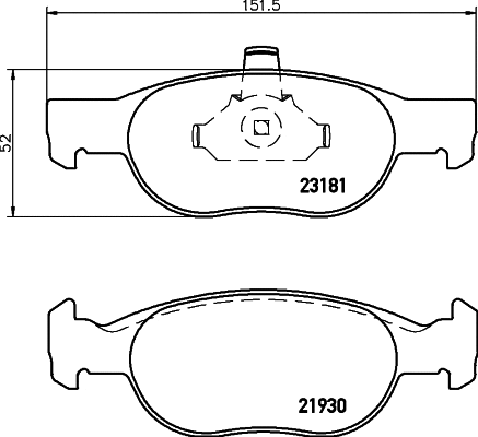 Brake Pad Set, disc brake (T1151)