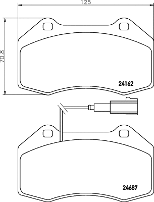 Brake Pad Set, disc brake (T1786)