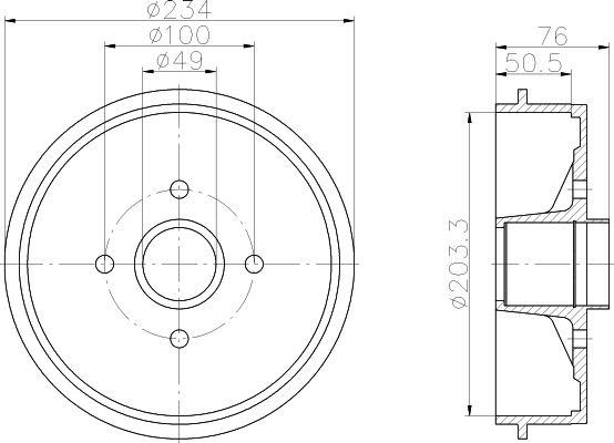 Brake Drum (62814)