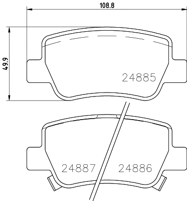 Brake Pad Set, disc brake (T1865)