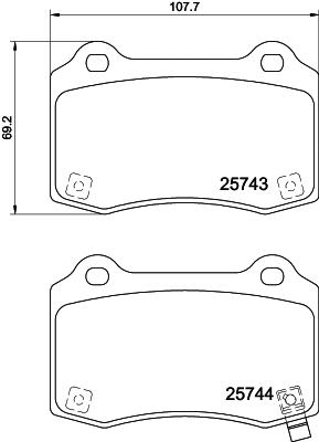 Brake Pad Set, disc brake (T2281)