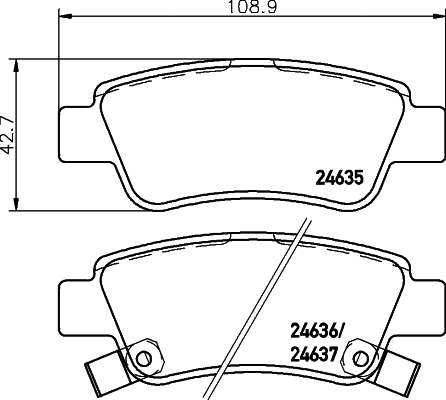 Brake Pad Set, disc brake (T1729)