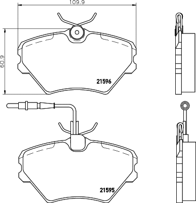 Brake Pad Set, disc brake (T5086)