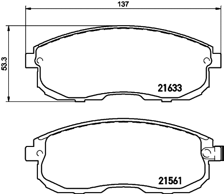 Brake Pad Set, disc brake (T2034)