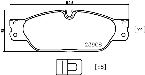 Brake Pad Set, disc brake (T1542)
