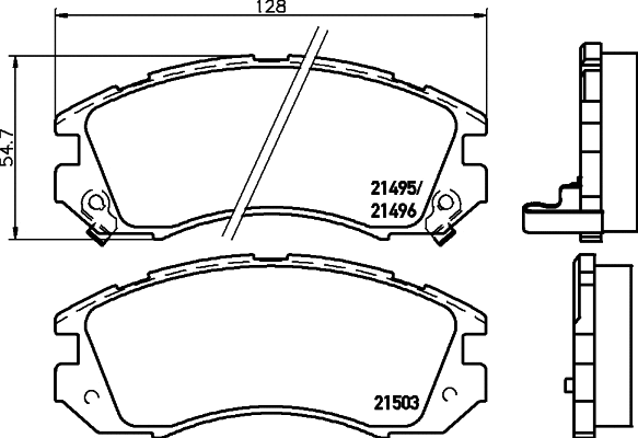 Brake Pad Set, disc brake (T0397)
